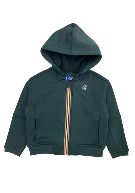 Felpa con zip e cappuccio K-way | K7141VW228