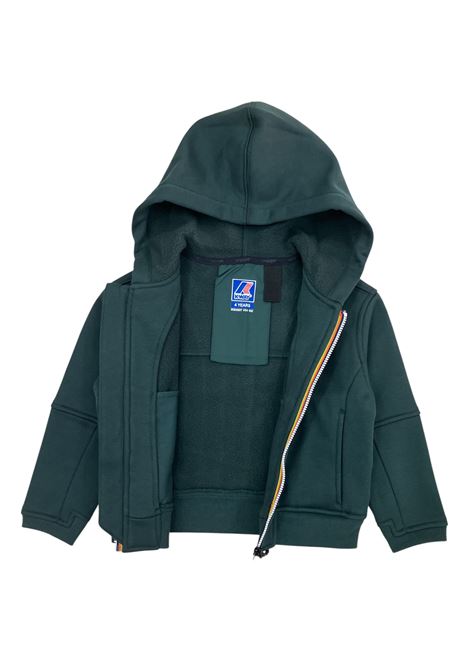 Felpa con zip e cappuccio K-way | K7141VW228