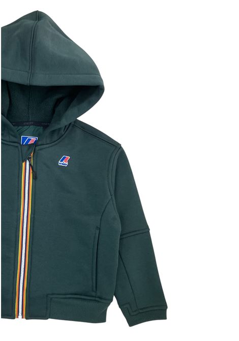 Felpa con zip e cappuccio K-way | K7141VW228